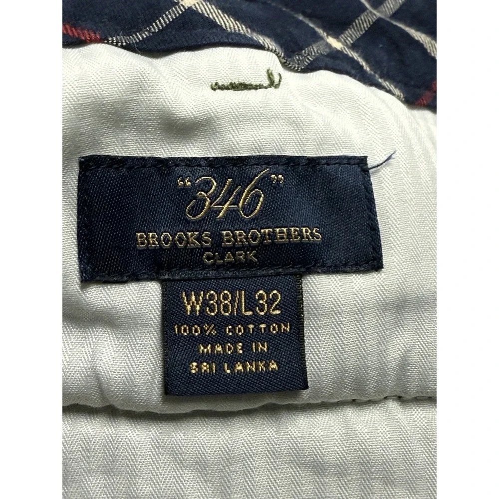 Brooks Brothers Green Clark Corduroy 100% Cotton Pants Men's 38X30 Flat Preppy